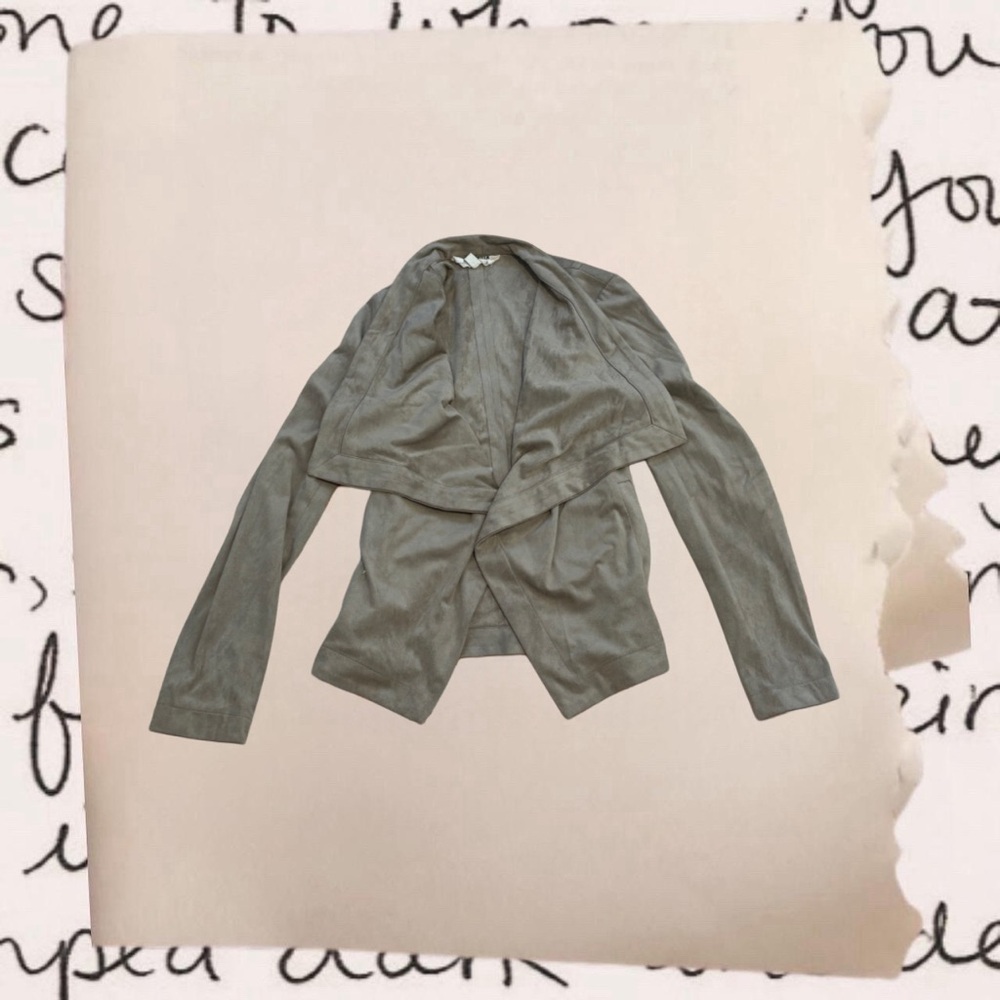 boho waterfall suede jacket